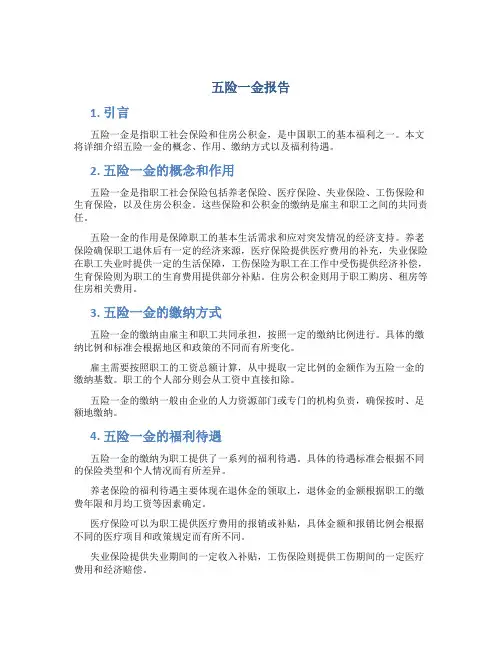 五险一金报告