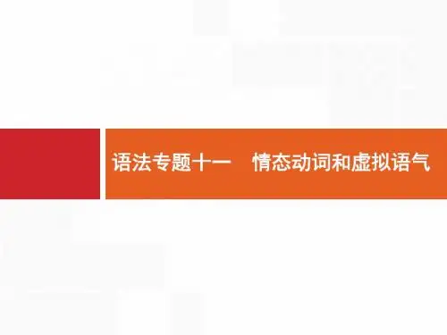 2020版高考英语(全国版)人教英语语法专题11 情态动词和虚拟语气