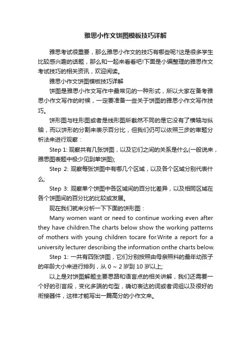 雅思小作文饼图模板技巧详解