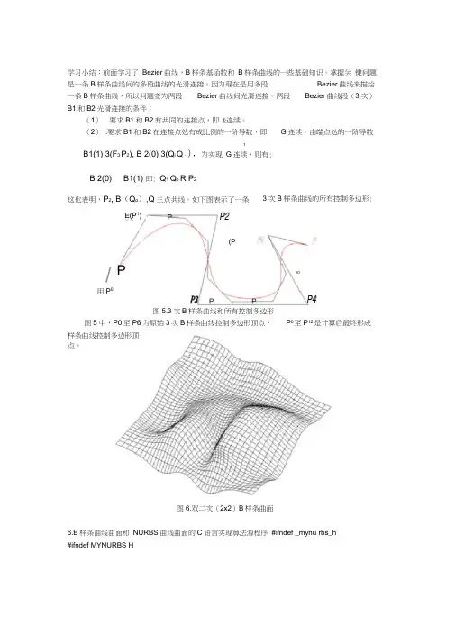 B样条曲线曲面和NURBS曲线曲面C语言算法源程序