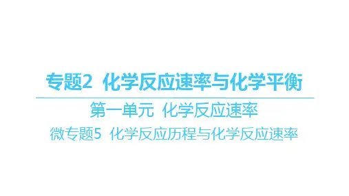 苏教版高中化学选择性必修1化学反应原理精品课件 第一单元化学反应速率-化学反应历程与化学反应速率