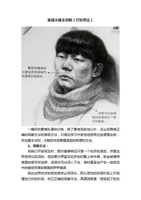素描头像全讲解（打包带走）