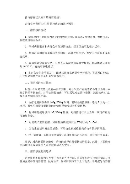 猪流感症状及应对策略有哪些？