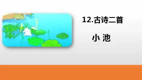 《小池》古诗二首PPT(完美版)课件