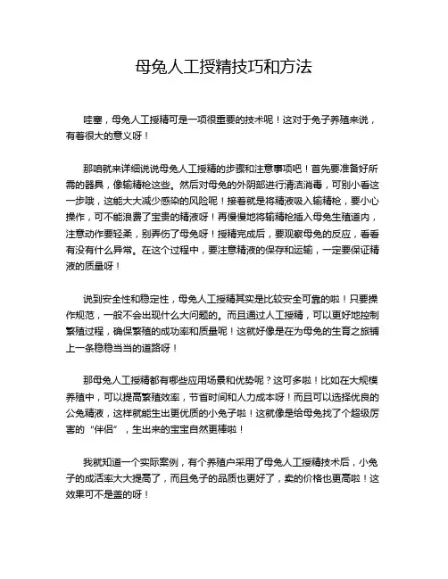 母兔人工授精技巧和方法