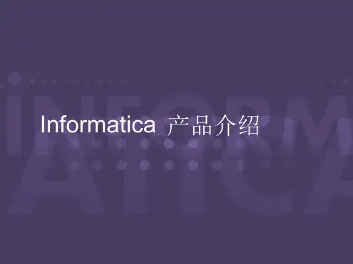 Informatica 产品 PowerCenter介绍