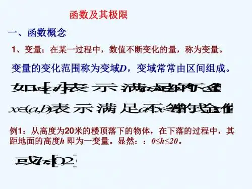 数学知识-函数极限及导数微积分.ppt
