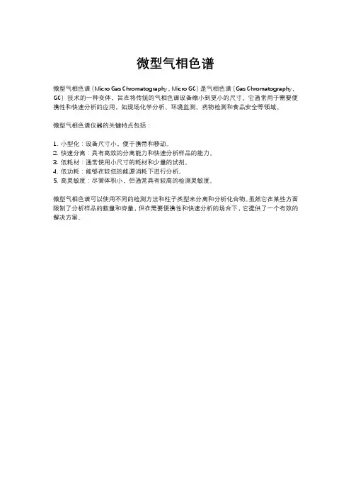 微型气相色谱