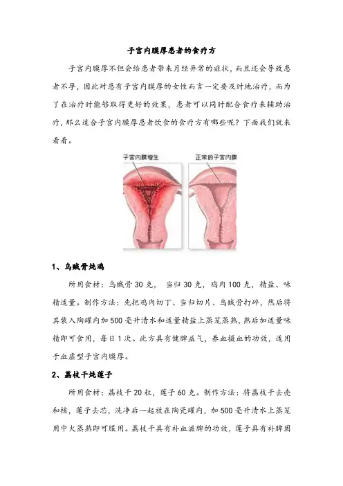 子宫内膜厚患者的食疗方