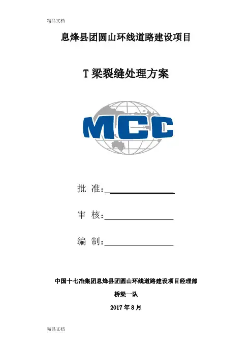 T梁裂缝处理方案讲课教案
