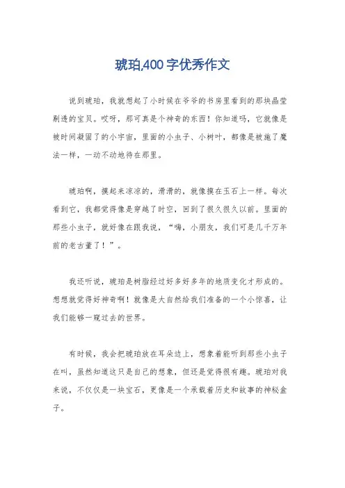 琥珀,400字优秀作文