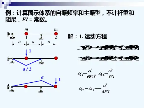 两个自由度体系自由振动例题.ppt