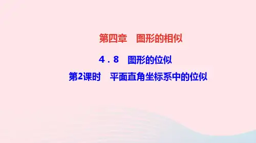 九年级数学上册第四章图形的相似8图形的位似第2课时平面直角坐标系中的位似作业课件新版北师大版