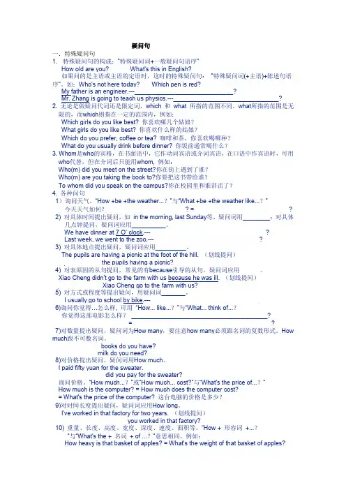 特殊疑问句和翻译疑问句