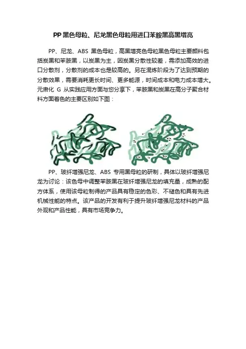PP黑色母粒、尼龙黑色母粒用进口苯胺黑高黑增亮