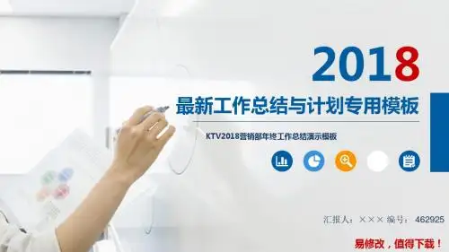 KTV2018营销部年终工作总结演示模板