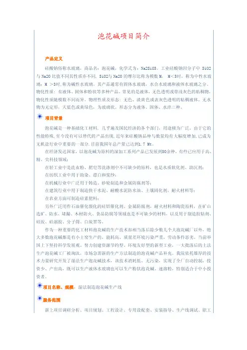 湿法生产水玻璃