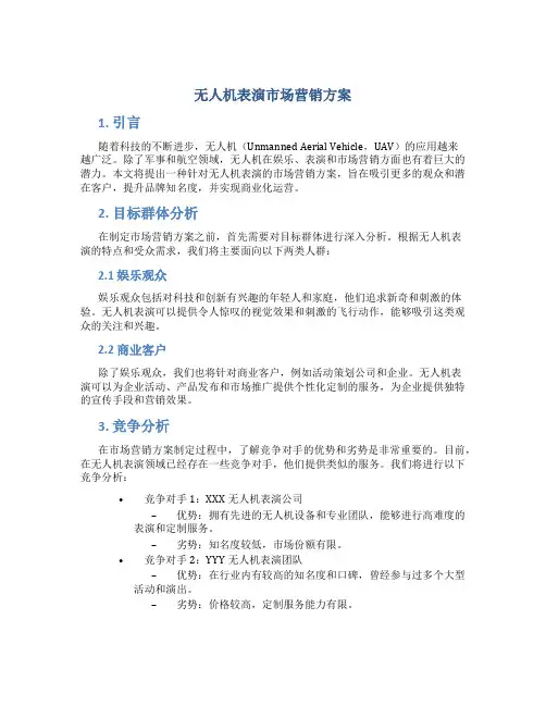 无人机表演市场营销方案