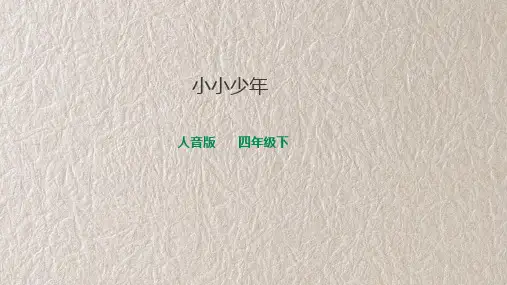 人音版音乐四年级下册第二课第1课时《小小少年》(课件)