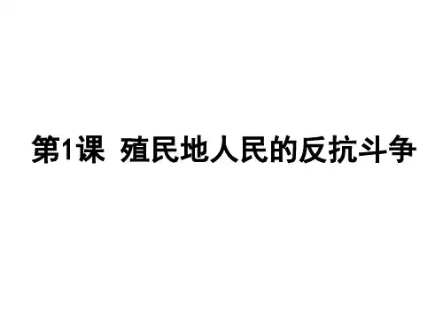 人教部编版九年级下册第1课 殖民地人民的反抗斗争(共23张PPT)