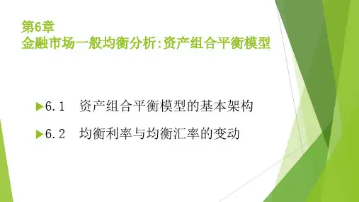 宏观经济学 cha6金融市场一般均衡分析-资产组合平衡模型