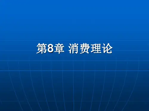 高鸿业 第8章 消费理论