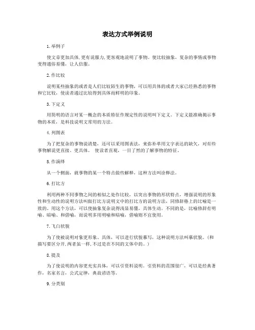 表达方式举例说明