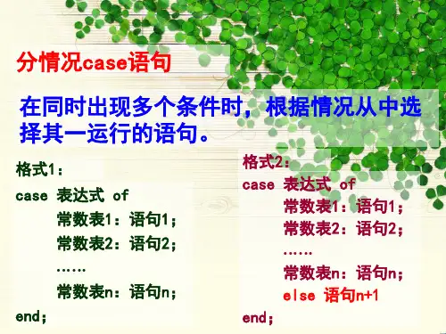 选择结构case语句