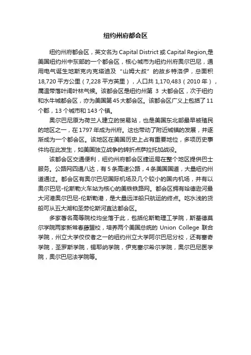 纽约州府都会区
