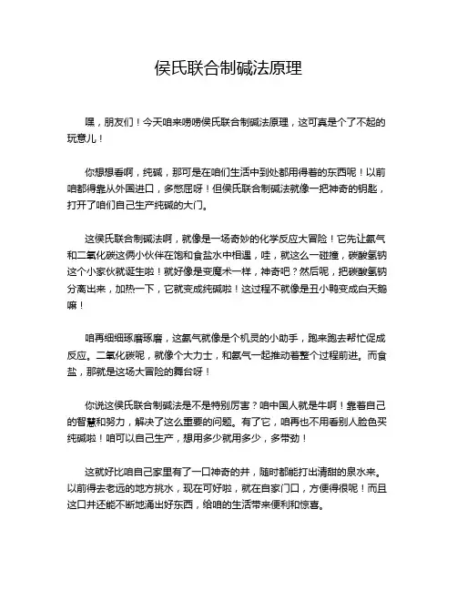 侯氏联合制碱法原理
