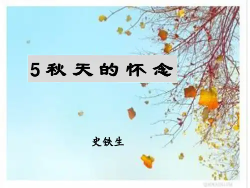 第5课《秋天的怀念》课件(共部编版语文七年级上册
