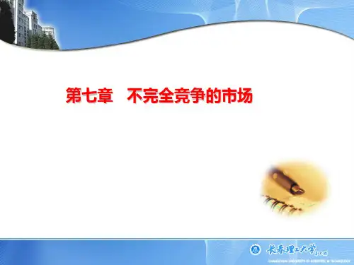 不完全竞争的市场讲义(PPT 63页)