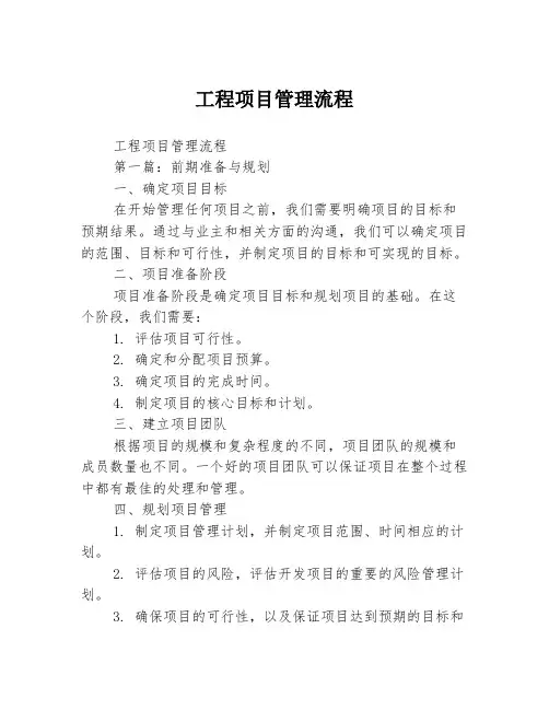 工程项目管理流程