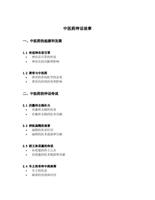 中医药神话故事