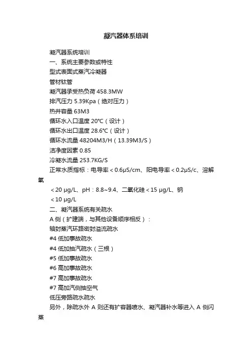 凝汽器体系培训