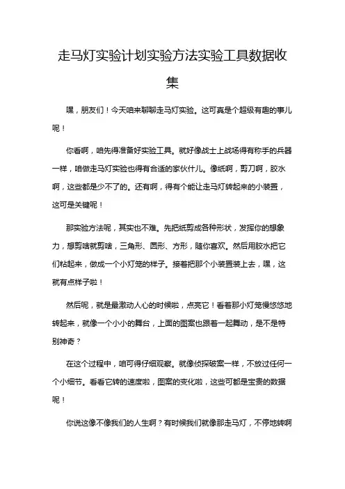 走马灯实验计划实验方法实验工具数据收集