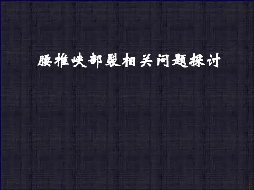 (医学课件)峡部裂型腰椎滑脱