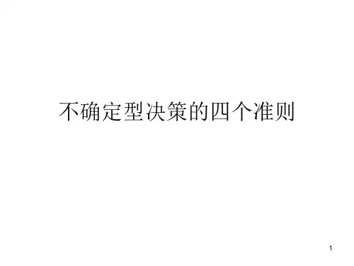 管理学-不确定情境下的四种决策准则ppt课件
