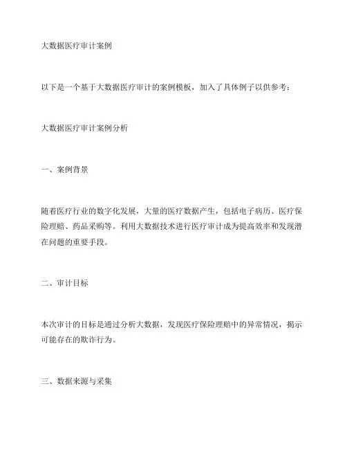 大数据医疗审计案例