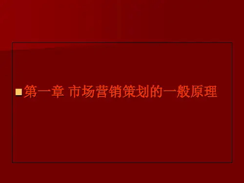 市场营销策划的一般原理