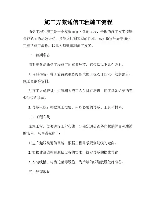施工方案通信工程施工流程
