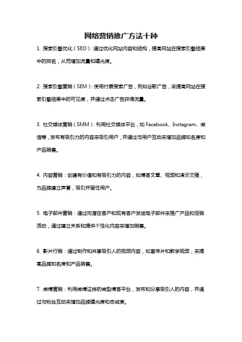 网络营销推广方法十种