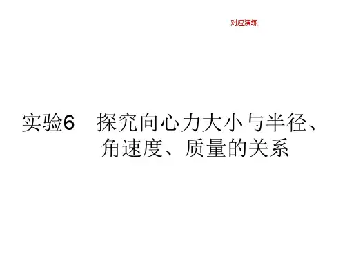 2020版高考物理复习课件：实验探究向心力大小与半径、角速度、质量的关系(共30张PPT)精选课件