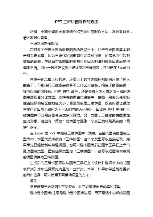 PPT三维饼图制作的方法