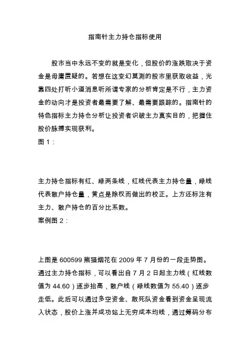 指南针主力持仓指标使用