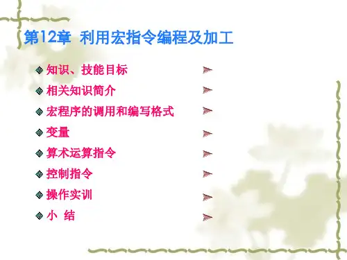 利用宏指令编程及加工