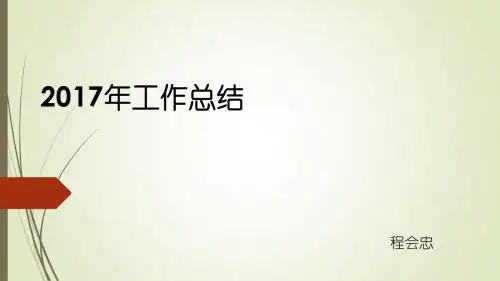 年度总结PPt2017