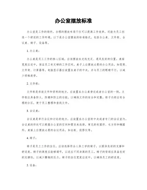办公室摆放标准