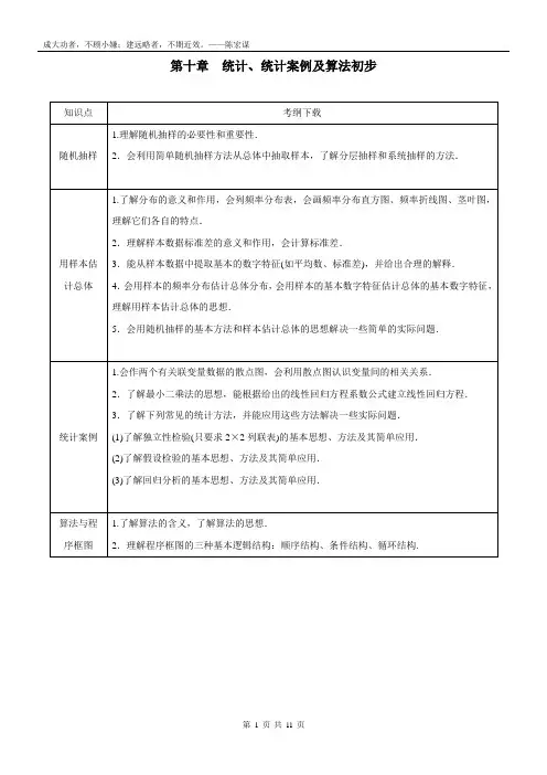 2021届新课标数学一轮复习讲义_第十章_第1讲_随机抽样