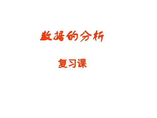 八年级数学《数据的分析-复习课》课件
